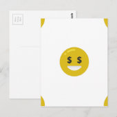 Geldauge Emoji Postkarte (Vorne/Hinten)