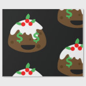 Geldaugen Weihnachtskuchen Geschenkpapier (Flach)