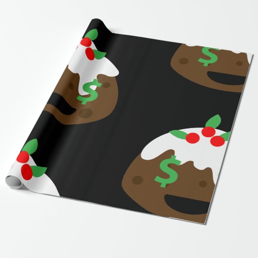 Geldaugen Weihnachtskuchen Geschenkpapier (Ungerollt)