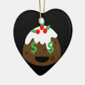Geldaugen Weihnachtskuchen Keramik Ornament (Links)