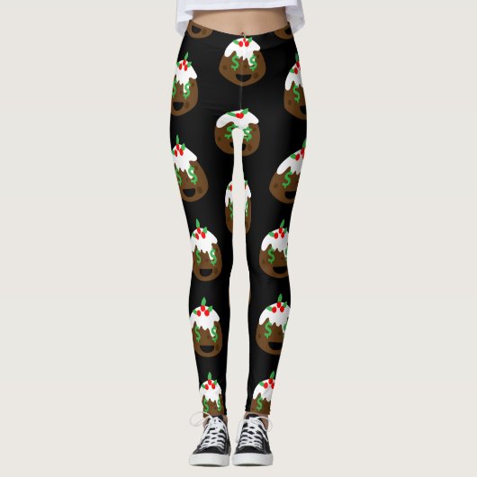 Geldaugen Weihnachtskuchen Leggings (Vorderseite)