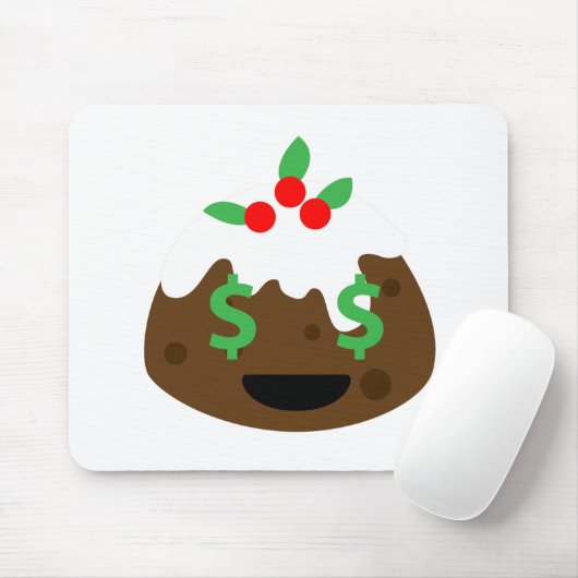 Geldaugen Weihnachtskuchen Mousepad (Mit Mouse)