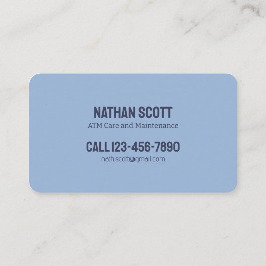 Geldautomat Visitenkarte (Rückseite)