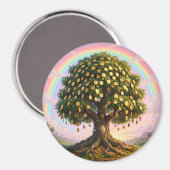 Geldbaum mit Regenbogen Magnet (Vorderseite/Rückseite)