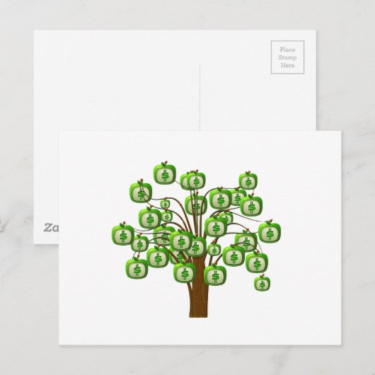 Geldbaum Postkarte (Vorne/Hinten)