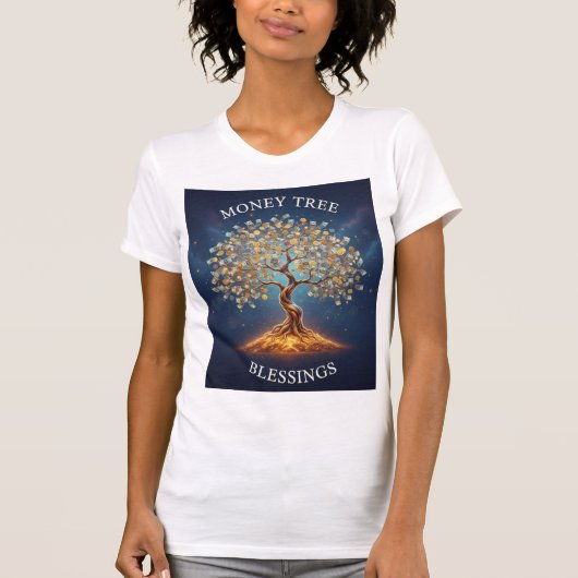 Geldbaum-Segen — Fülle-Frequenz T-Shirt (Vorderseite)
