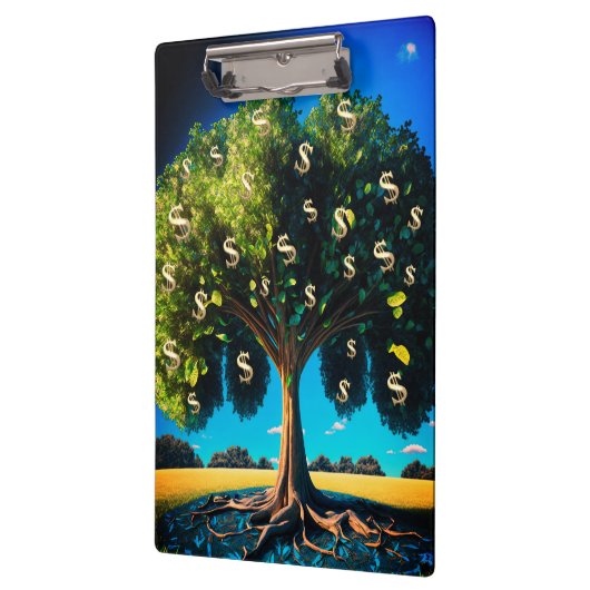 Geldbaum Wohlstand Überfluss an Wohlstand Segnung Klemmbrett (Links)