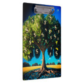 Geldbaum Wohlstand Überfluss an Wohlstand Segnung Klemmbrett (Rechts)