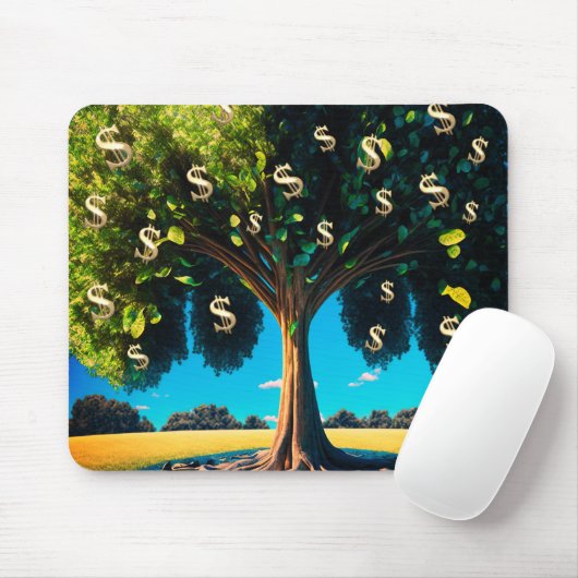 Geldbaum Wohlstand Überfluss an Wohlstand Segnung Mousepad (Mit Mouse)