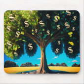 Geldbaum Wohlstand Überfluss an Wohlstand Segnung Mousepad (Vorne)