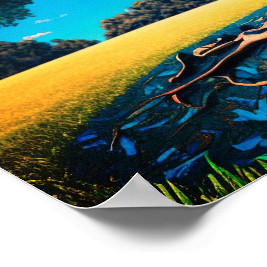 Geldbaum Wohlstand Überfluss an Wohlstand Segnung Poster (Ecke)