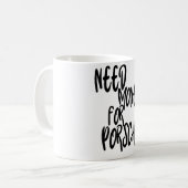 Geldbedarf für Porsche, Money Inspiration, Funny Kaffeetasse (Vorderseite Links)