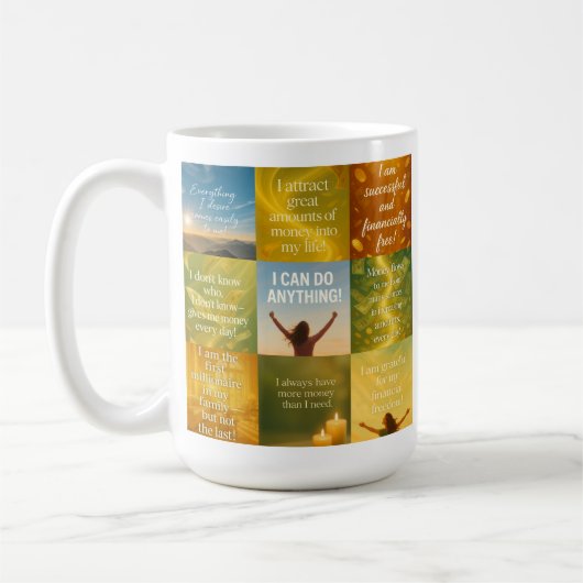 Geldbestätigung auf deiner Tasse (Links)