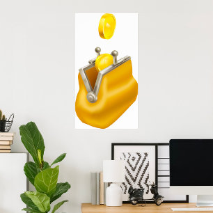 Geldbeutel aus Gold Poster