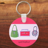 Geldbeutel...ein Mädchenbester Freund Schlüsselanhänger (Vorderseite)