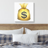 Geldbeutel - Emoji Leinwanddruck (Insitu (Schlafzimmer))