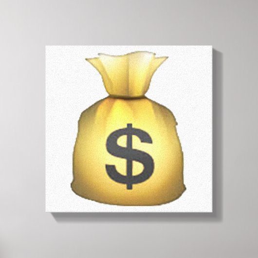 Geldbeutel - Emoji Leinwanddruck (Vorderseite)