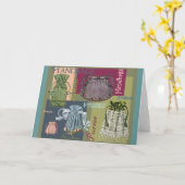 Geldbeutel, Handtaschen und Mode Karte (Gelbe Blume)