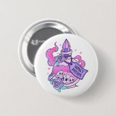 Geldbeutel Niedlich rosa Halloween-Flasche Button (Vorne & Hinten)