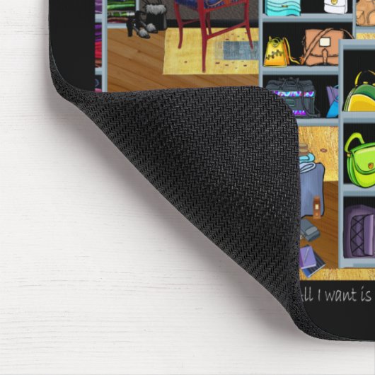 Geldbeutel-Raum-Mausunterlage Mousepad (Ecke)