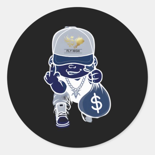 Geldbeutel Runder Aufkleber (Vorderseite)