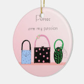 Geldbeutel sind meine Leidenschaft Keramikornament (Links)