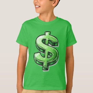 Geldbewegungen: mutiger Dollar-Zeichen-T - Shirt f