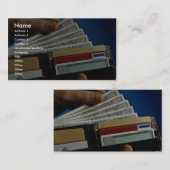 Geldbörse in der Hand Visitenkarte (Vorne/Hinten)