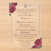 Geldbuße Rose katholische Acryleinladung Acryleinladungen (Vorderseite)