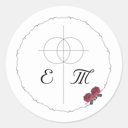 Geldbuße Rose Runder Aufkleber (Vorderseite)