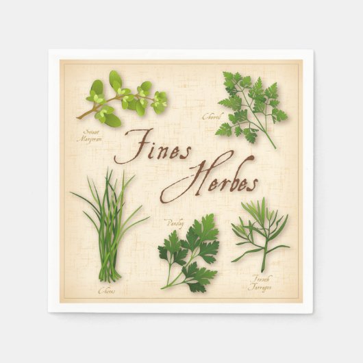 Geldbußen Herbes Paper Napkins Serviette (Vorderseite)