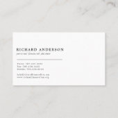 Gelddispositions-beruflicher Finanzplaner 1 Visitenkarte (Rückseite)