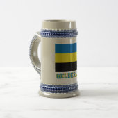 Gelderland-Flagge mit Namen Bierglas (Vorderseite Links)