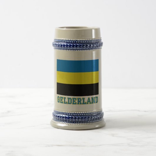 Gelderland-Flagge mit Namen Bierglas (Mittel)