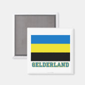 Gelderland-Flagge mit Namen Magnet (Vorderseite/Rückseite)
