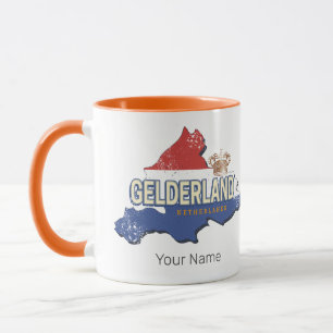 Gelderland Niederlande Vintag Map Dutch Souvenir Tasse