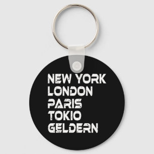 Geldern New York London Tokio Paris Schlüsselanhänger