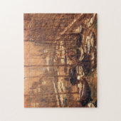 Geldersekade Amsterdam im Winter Monet Fine Art Puzzle (Vertikal)