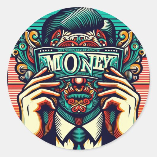 Geldgespräche Runder Aufkleber (Vorderseite)