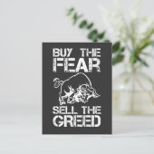 Geldhandelsgeschenk Börsenanleger Postkarte (Stehend Vorderseite)