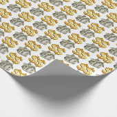 Geldhäuser und Gold-Dollar-Zeichen Geschenkpapier (Ecke)