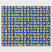 Geldhäuser und Gold-Dollar-Zeichen Geschenkpapier (Flach)