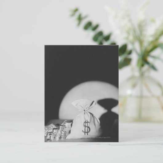 Geldmangel Postkarte (Stehend Vorderseite)