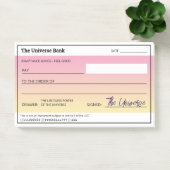 Geldmanifestation Girly Blank Karo Post-it Klebezettel (Büro)