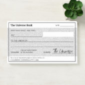 Geldmanifestation Silver Glitzer Blank Karo Post-it Klebezettel (Büro)