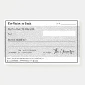 Geldmanifestation Silver Glitzer Blank Karo Post-it Klebezettel (Vorderseite)