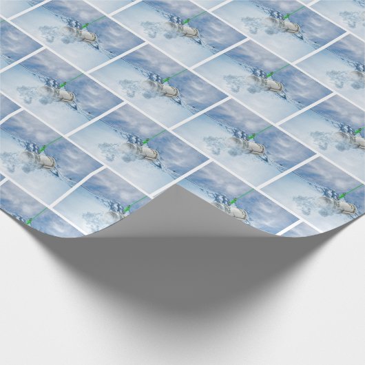 Geldmenge auf Fischhaken Geschenkpapier (Ecke)