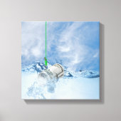 Geldmenge auf Fischhaken Leinwanddruck (Vorderseite)