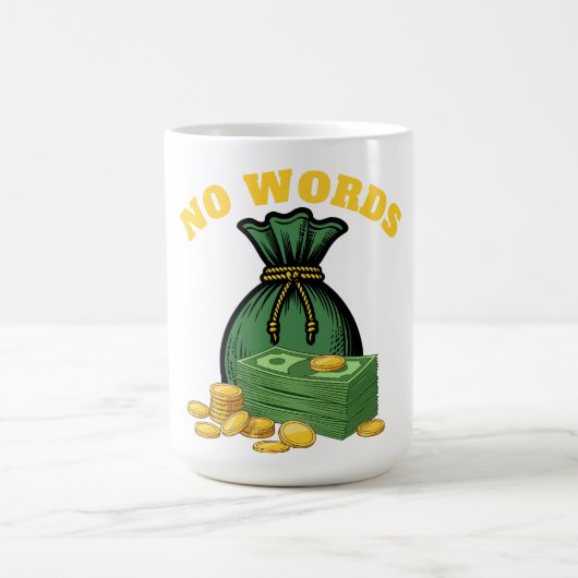 Geldraub - Geldsymbol - keine Worte Kaffeetasse (Mittel)