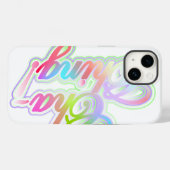 Geldsegen-Typografie-Kunst Case-Mate iPhone Hülle (Rückseite (Horizontal))